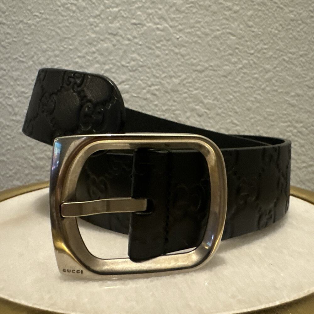 AUTHENTIC GUCCI GUCCISSIMA GG LEATHER BELT 211562 SZ 85 34 (fits SZ 28-30 Waist)